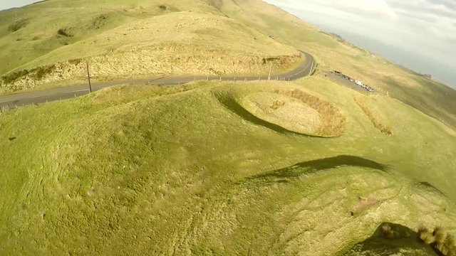 Bronze Age Barrows at Knockdhu Co. Antrim. N. Ireland aerial