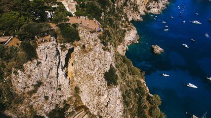 The coastline of Italy is from the air