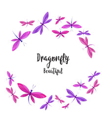 Dragonflies in flight