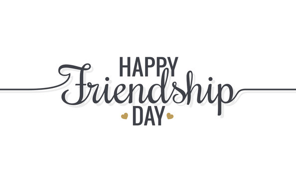 friendship day lettering logo design background