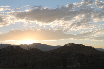 Sunset with Mountains
