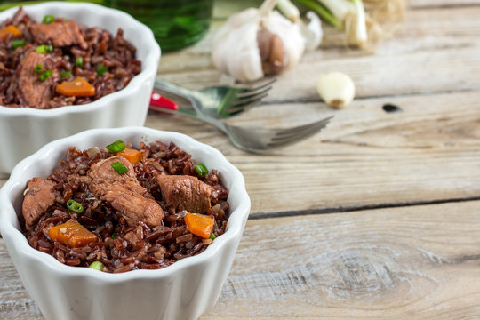red rice pilaf with chicken