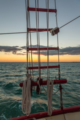 Sailing in the Keys Waiting for Sunset.  Exposure done while in a Sailing Boat in the Keys, USA.