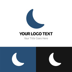 Fototapeta na wymiar Moon logo template. Logo branding for your new corporate company. File can be use vector eps and image jpg formats
