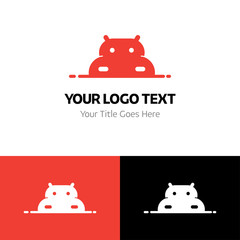 Hippopotamus logo template. Logo branding for your new corporate company. File can be use vector eps and image jpg formats