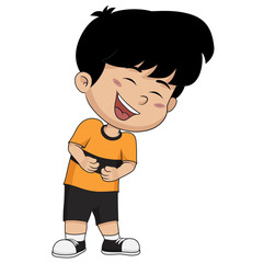 kid laughing.vector and illustration.