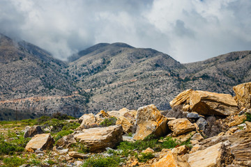 View of Lasithi Plateau on Crete island, Greece