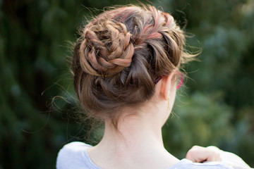 girl with braided hair