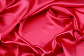 Red silk fabric