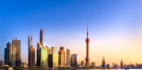Möbelaufkleber Shanghai skyline cityscape © boule1301