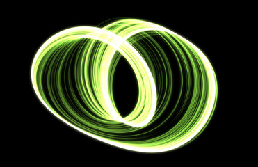 Light glow abstract effect black background. 3d illustration, 3d rendering.