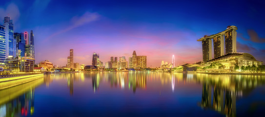 Naklejka premium Singapore skyline background