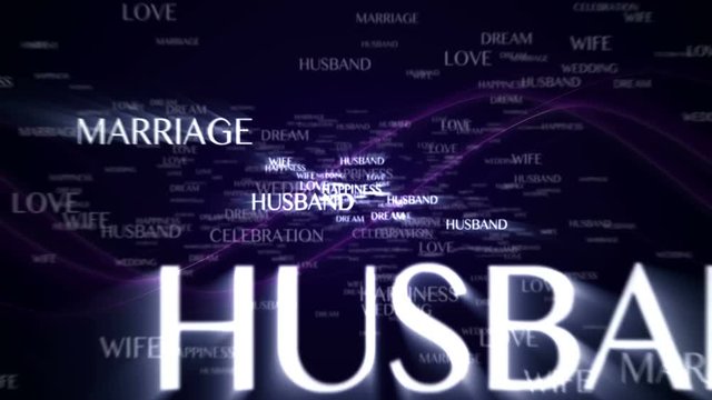 JUST MARRIED Text Animation and Keywords, with Final Green Screen, Background, Rendering, Loop, 4k
