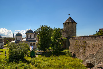 Fototapeta premium Historical monument - the fortress in Ivangorod,