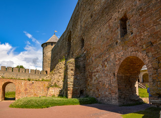 Historical monument - the fortress in Ivangorod,