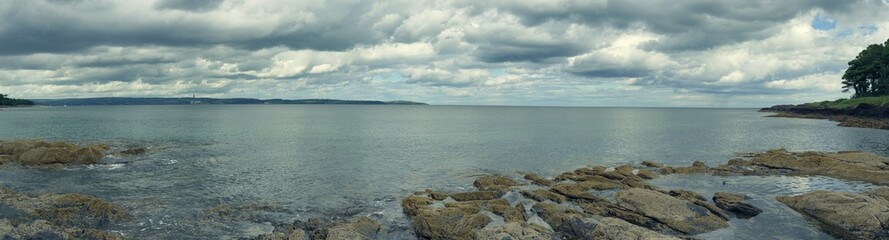 Fototapeta na wymiar panoramic view of east coastline,Northern Ireland