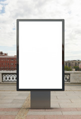 Blank vertical street billboard