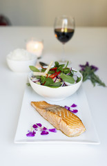 Grilled Salmon with Thai salad