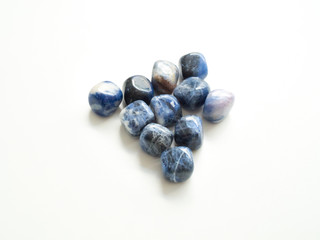 Tumbled jasper stones for crystal therapy treatments and reiki from top