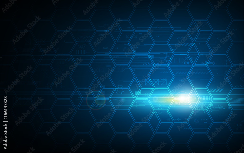 Wall mural networking sci fi futuristic circuit design innovation concept background