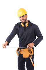 Smiling worker