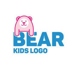 Bear logo for kid and children 