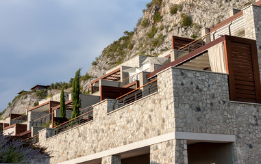 cascade terraces of luxury villas © chechotkin