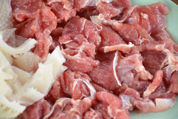 Fresh red beef