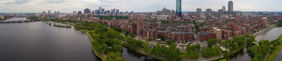 Fototapeta na wymiar Aerial panorama Beacon Hill Boston