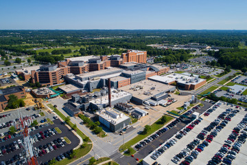 Fototapeta na wymiar Aerial image of Christiana Hospital Newark DE USA