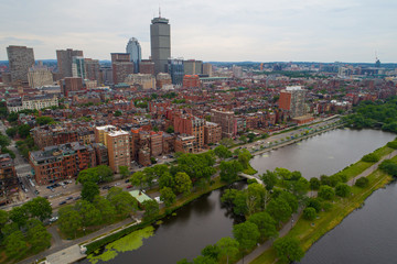 Aerial drone image Boston Massachusetts USA