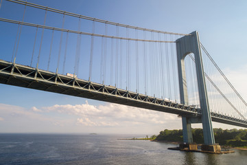 Aerial image of the Verrazano Narrows Bridge New York