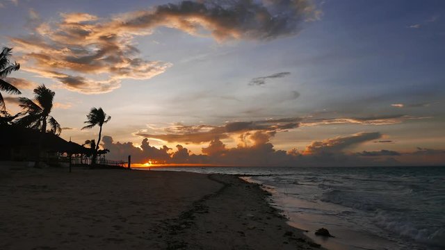A colorful, coastal sunrise video from Bantayan Island; Visayas, Philippines. Presented in real time.