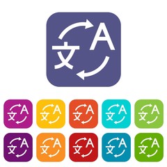 Translating icons set