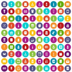 100 packaging icons set color