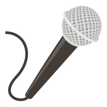 Microphone icon, cartoon style