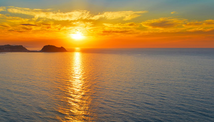 Ocean sunset - 166152957