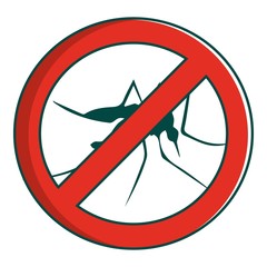 Mosquito icon, cartoon style