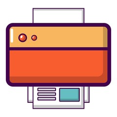 Printer icon, cartoon style