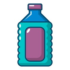 Plastic soap bottle icon, cartoon style