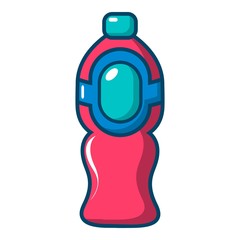 Bottle juice icon, cartoon style