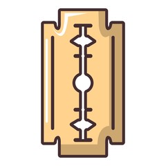 Blade razor icon, cartoon style