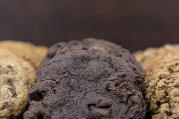 Close Up of Double Chocolate Cookies