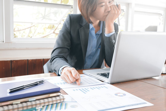 Asian Business woman working