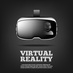 Virtual Reality. Helmet. Vector illustration