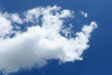 Blue sky with soft white clouds