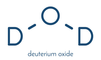 Deuterium oxide (heavy water) molecule. Skeletal formula.
