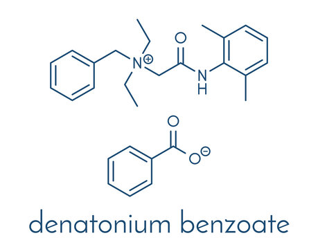 Denatonium benzoate bittering agent. Skeletal formula.