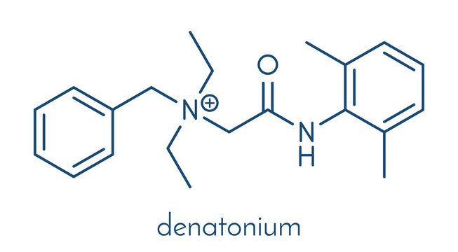 Denatonium bittering agent molecule. Skeletal formula.