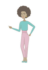 Furious african-american hippie woman screaming.